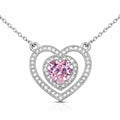 Double Heart Pendant Necklace