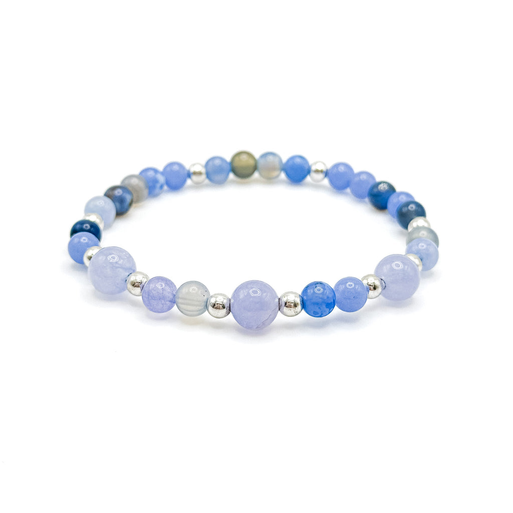 Bluebell agate stretch bracelet
