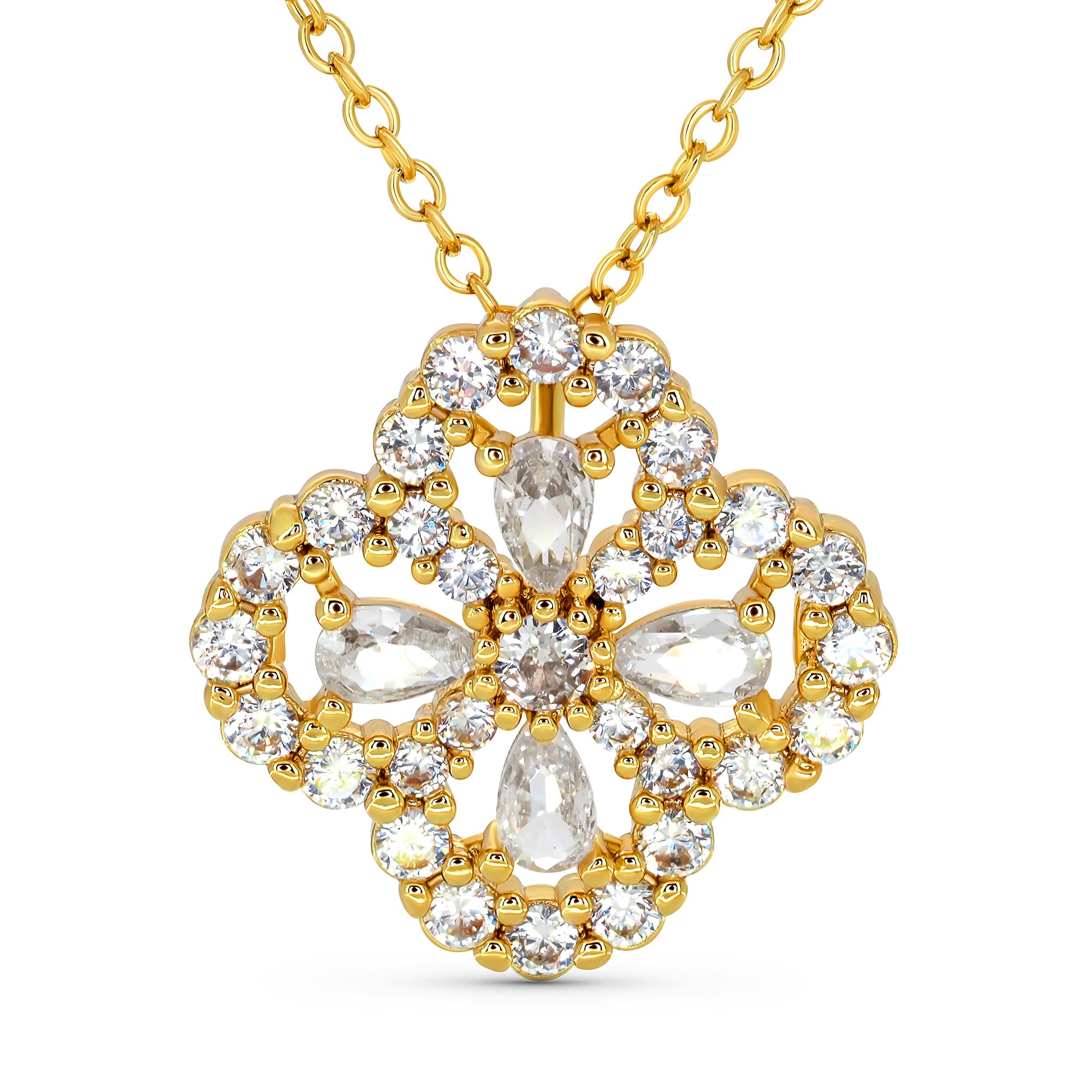Luxe Clover Pendant Necklace