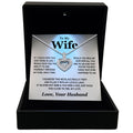 TRYNDI™ To My Wife Floating Heart Necklace With Authentic Swarovski Crystals